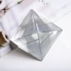 ZEAYEA 3 Pack Clear Crystal Pyramid, 2.4" Crystal Pyramid Prism, Glass Paperweight Pyramid Desk Ornament for Photography, Meditation, Home Office Decor, Gift, Crystal Pyramid Collectible