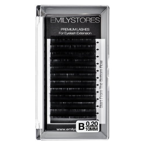EMILYSTORES Lash Extensions 0.20mm Classic Thickness B Curl 10mm Length Natural Looking Individual Volume Eyelashes For Eyelash Extensions(0.20,B,10mm)