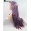 xiweiya Purple Wig Long Body Wave Synthetic Purple Lace Front Wig Piano Purple Color Nature Hairline Wig Middle Part Heat Resistant Fiber Natural Hairline Hair For Women 24 inch 180% Density Wig