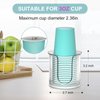 2 Pack Bathroom Cup Dispenser - Countertop 3 oz Bathroom Cup Holder for Dixie and Paper Cups - Mouthwash Cup Holder for 3oz Bathroom Cups（Clear）