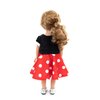 Little Adventures Twirl Princess Doll Dress - Doll Not Included - Machine Washable Child Pretend Play and Party Doll Clothes with No Glitter (Retro Polka Dot Twirl)