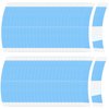 Sajoo 48 Piece Lace Front Wig Tape Lace Clear Toupee Tape Adhesive Tape Double-Sided Waterproof Lace Wigs Tape C Curve Hair Bold Hold lace Tape for Wigs Toupees Hair Pieces and Hair Extension (Blue)