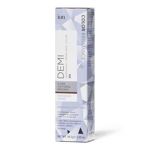 Ion Intensive Shine 3N Dark Natural Brown Demi Permanent Creme Hair Color 3N Dark Natural Brown