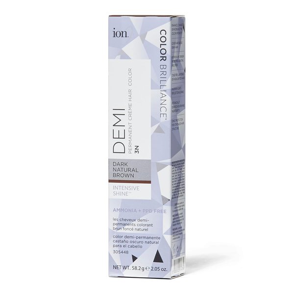 Ion Intensive Shine 3N Dark Natural Brown Demi Permanent Creme Hair Color 3N Dark Natural Brown
