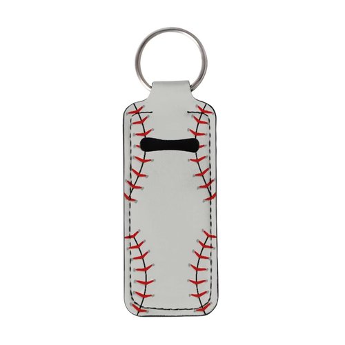 Baxinh Chapsticks Holder for Lipstick, Lip Balm Gloss Holder for Women Lippy Clip Chapstick Keychain with Baseball Pattern