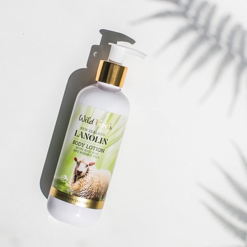 Wild Ferns Lanolin Body Lotion with Avocado & Rosehip Oils, 99% Natural, 230 milliliters