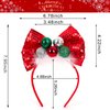 Totelux Christmas Bells Headband Sequins Bow Hair Band Red Green Hair Accessories for Women Girls Cosplay Christmas Headdress Decoration Party Supplies Gift