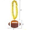 GZYSSL 9"Jumbo Sports Football Party Brown Beads Necklaces Football Sport Events Team Fan Chain Party Supplies