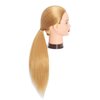 Headfix 26"-28" Long Hair Mannequin Head Synthetic Fiber Hair Hairdresser Practice Styling Training Head Cosmetology Manikin Doll Head with Clamp (6F1919W2720)