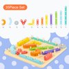 Keeygo Letter Number Construction Puzzle Educational Stacking Blocks Toy Set Shape Color Sorter Pegboard Game