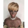 FCHW-wig Short Ombre Hair Wigs For Black Women Short Pixie Cuts Wigs For Black Women Short Straight Black Ladies Wigs Synthetic Short Wigs For Black Women African American Women Wigs BK1008