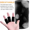Finger Sleeves , Thumb Splint Brace For Finger Support, Breathable Elastic Finger tape, Compression pression Protector For Reliving Pain, Triggger Finger, Compression Aid For Sports, 10PCS (black)
