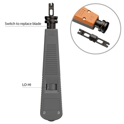 Iwillink Punch Down Tool with 110 Blade Type for Ethernet Punch Down Block Keystone Jack & Network Wire Cable Repair