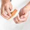 Nail Brush For Cleaning Fingernails, 2Pcs Bamboo Brush For Nail Scrubber, Flexible Bristle Finger Nail Brush To Clean Under Nails Dirt, Nail Scrub Brush Toenail Brush For Kids And Women (2pcs brush)