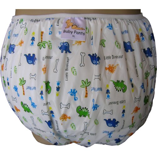 Baby Pants Classic Dinosaur Nursery Print Adult Pullon Plastic Pants - Small