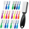 24 Pcs Handle Grip Nail Brush, NICEMOVIC Hand Fingernail Cleaner Brush Manicure Tools Scrub Cleaning Brushes Kit, Use for Toe and Nail Cleaning (Random Colors)