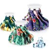 Nuanchu 3 Pieces Ice Bags for Injuries Reusable Ice Pack Hot Cold Water Bag 6 Inches, 9 Inches, 10 Inches Hot Cold Therapy and Pain Relief Pain Screw Top Bag for Sports Knee Head Leg(Flower Style)