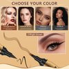 1 Pcs Microblading Eyebrow Pencil 2-in-1 Dual-ended Eyebrow Pen 4-Prong Micro-Fork Tip Applicator & Precision Brush Tip Brow Pencil Waterproof Stay on All-day Makeup for Natural Eyebrow, Light Brown