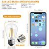 BRIMAX 6Pack 2w LED Light Bulbs, Plastic LED Filament Bulb, 2700K Warm White, Equivalent to 11w/20w/25w, E26 Medium Base, S14 Edison Light Bulbs for 6/12/18-light Sputnik Chandelier Bulbs