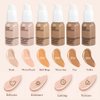 Matte Liquid Full Coverage Foundation, Flawless Soft Matte 24HR Oil Control Full Coverage Foundation Makeup for Women, Long-Lasting Waterproof Full Coverage, 05#Tan(05, Pack of 1)