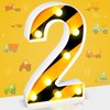 Aurelema Construction Birthday Party Decorations, Construction LED Number Lights Decorative LED Light up Number Kids Boy Man Construction Party Centerpiece Dump Truck Birthday Party Supplies(2)