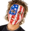 MEICOLY Red White Blue Face Body Paint Set,Halloween SFX Cosplay Clown Face Paint with Painting Brushes and Sponges,Patriotic Independence Day 4th of July Pride Face Paint,USA Flag Face Painting