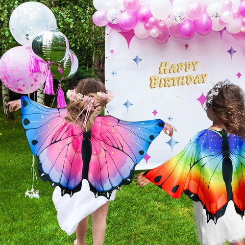iROLEWIN Toddler Kids Butterfly-Wings for Girls Butterfly-Costume 10 Bulk Fairy Dress Up Wings as Boys Christmas Party Favors