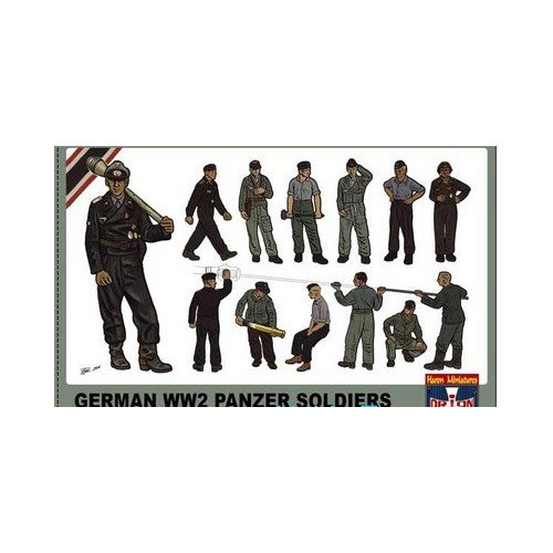 Orion Plastic Model Figures WWII German Panzer Soldiers, Set 2 1/72 72047