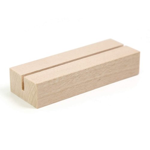UNIQOOO 20 Pack 4" Wood Stands for Wedding Acrylic Sign, Wood Table Number Holders for 1/8 Thick Acrylic Sheets | Wedding Display Stand, Card Holder, Great for Bar Menu, Retail Sign, Party and Events