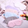 SATINIOR 6 Pieces Plush Eye Mask Soft Sleeping Blindfold Eye Cover Fluffy and Furry Eye Cover for Girls and Adult Eye Protection and Party Favors