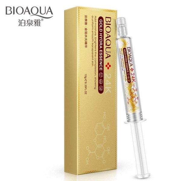 BIOAQUA 24K GOLD HYDRA HYALURONIC ACID, SYRINGE ANTI AGEING SKIN CLARIFYING FACE MASK MOISTURIZING