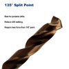 1/8-Inch Cobalt Steel M35 Jobber Length Twist Drill Bits for Hard Metal, Stainless Steel, Pack of 12