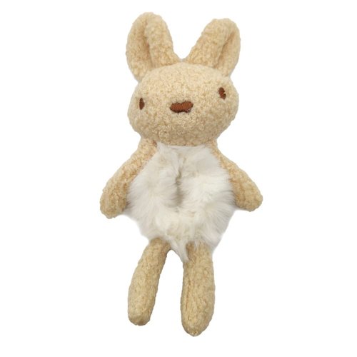 Magik Bear Bunny Furry Plush Hair Tie Scrunchies Rope Ponytail Holster Elastic Band (1 Pack, Rabbit, Beige)