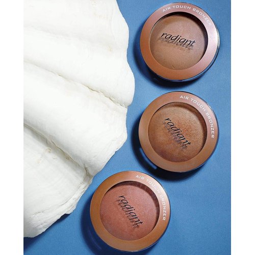 Radiant Professional Air Touch Bronzer Powder 05 - Create Natural Suntanned Look with Shimmer - Goes Over Makeup & Moisturizer - No Body Glitter - 20 g / 0.7 oz