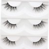 DAODER Eyelashes Natural Look Half Lashes Cateye 16MM Wispy False Eyelashes Thin Lash Band Reusable Soft 3D Faux Mink Lashes Pack for Daily Wear 5 Pairs (Half Lashes 06)