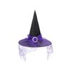 Century Star Kids Witch Hat Girls Lace Halloween Hat for kids Youth Teens Halloween Decorations Party Cosplay 2Pcs Orange & Purple S
