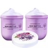 LOVERY Lavender Lilac Body Butter - Shea Cream with Jojoba Oil & Vitamin E - Hydrating Natural Moisturizer for Hands - 12 Fl Oz