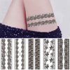 Sttiafay Lace Tattoo Stickers Sexy Black Lace Leg Fake Tattoo Summer Temporary Thigh Tattoo Wedding Art Stickers for Festival Beach Party
