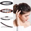 20pcs 2.8 Inch Oval Snap Hair Clips for Women Water Drop Shape Clips Metal Amber Ellipse Non-Slip Hair Grips Black and Brown Women Girls Hair Accessories