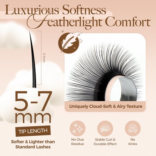 LASHVIEW Eyelash Extension, 0.05 D Curl 8-16mm Mixed Volume Lash Extensions, Professional Lash Trays for Lash Extensions (0.05 D 8-16mm)