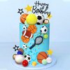 37 PCS Sports Cake Toppers Sports Cake Decoration with Soccer Football Baseball Basketball Tennis Golf for Boys Men Sports Theme Birthday Party Supplies (Sports)