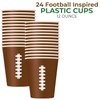 Football Party Supplies Kit Serve 24, Includes: Big Game Football Plates, Football themed Napkins, Football Inspired Cups for Football Party, Tailgate Party, Football Party Decorations. Total 72 PCS