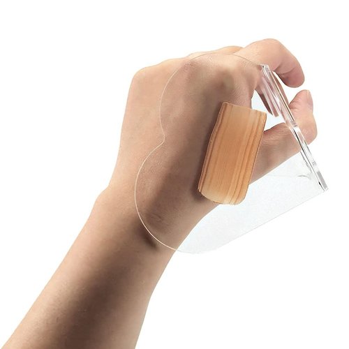 1 Pack Transparent Acrylic Nail Art Hand-held Palette Nail DIY Art Design Paint Color Mixing Manicure Tool, Heart Shaped