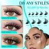 Eyelash Clusters Fluffy Lash Clusters Thick 280pcs Cluster Eyelash Extensions DIY At Home Individual Lashes Cluster Lashes by GEMERRY（100P-10-18mm)