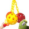 Bonka Bird Toys 1225 Triple Chain Ball 7" High by 5" Wide Medium Parrot Cage Toy, Conure, Cockatiel, Lories, and Similar