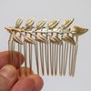 Samlbale 2 pcs Wedding Hair Comb Gold Leaf Hair Combs for Women Accessories,Bride Wedding Hair Accessories for Women and Girls