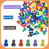 120 Pieces Game Pawns,Game Pieces for Board Games,Plastic Tokens Board Game Accessories with Portable Box(Translucent,6 Colors)