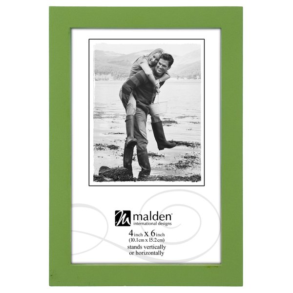 Malden International Designs Green Concept Wood Picture Frame, 4x6, Green