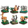 QwlJYfv Mini Land Animals Building Blocks Set,Cute Elephant Panda Kangaroo Display,Easter Small Building Toy for Boys and Girls,Great Gift for Kids Ages 6+(6 Pack)