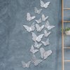 72 Pieces 3D Butterfly Wall Decals Sticker Wall Decal Decor Art Decorations Sticker Set 3 Sizes for Room Home Nursery Classroom Offices Kids Girl Boy Bedroom Bathroom Living Room Decor (Silver)